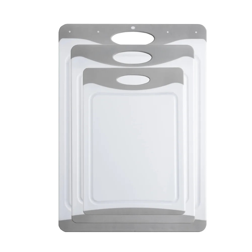 3pcs Non-Slip Cutting Boards Kitchen Chopping Board with Safe Handle