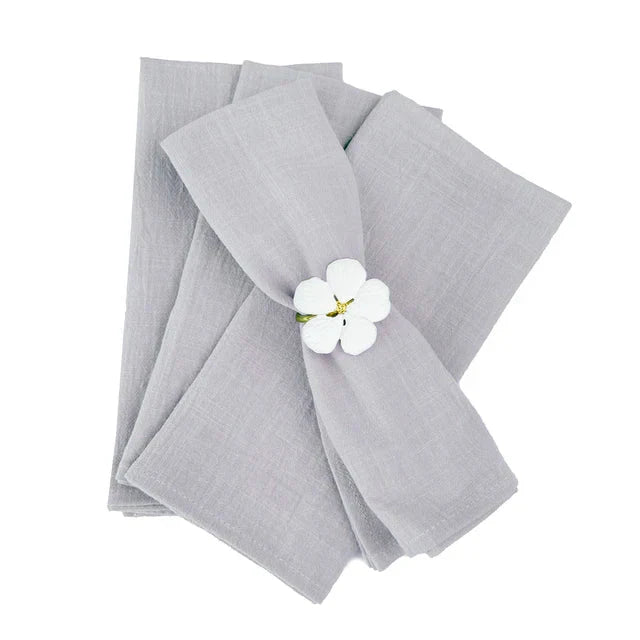 4pcs Cotton Napkin Blue Reusable Décor Retro Napkins