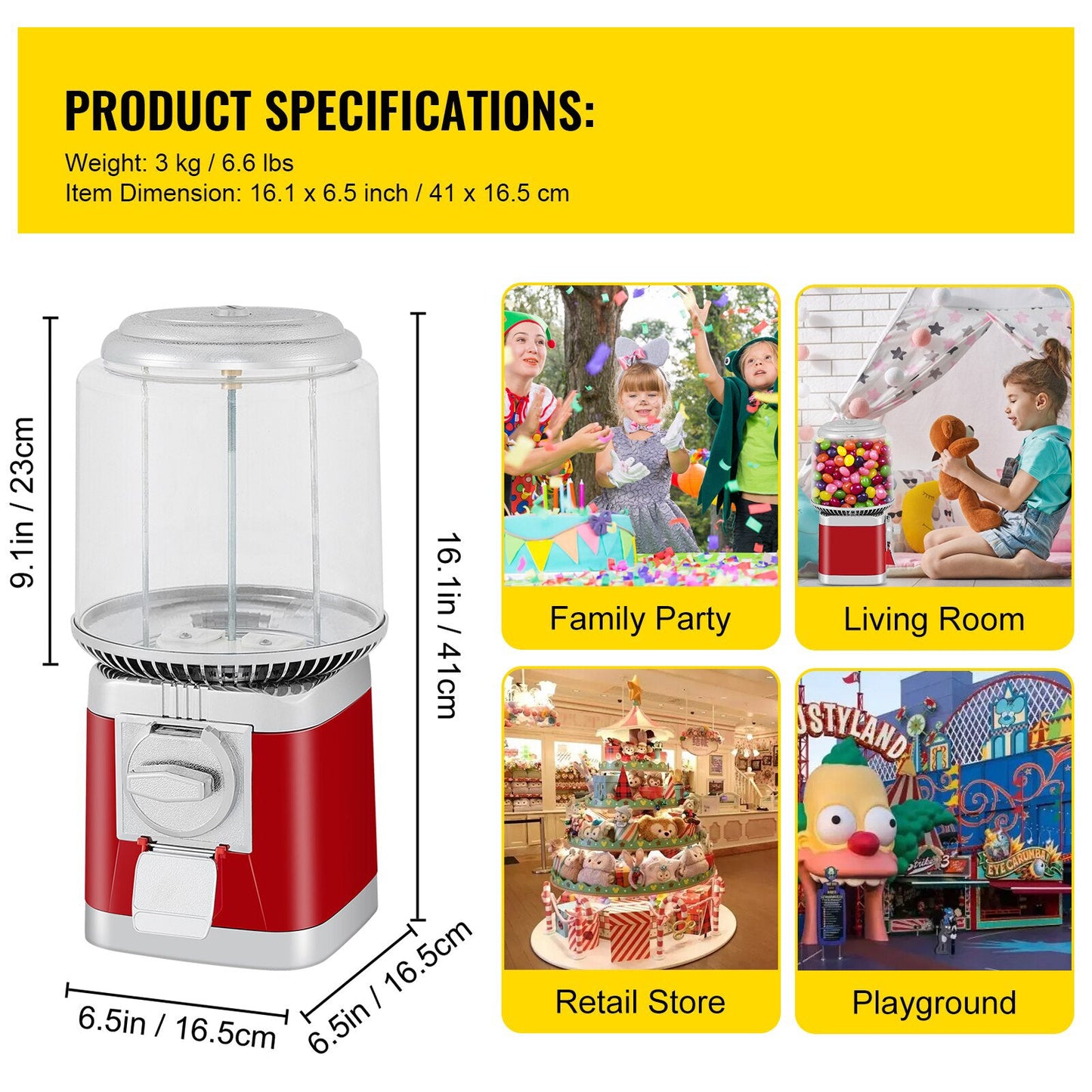 Candy Vending Machine Dispenser With Keys Commercial Candy Machine