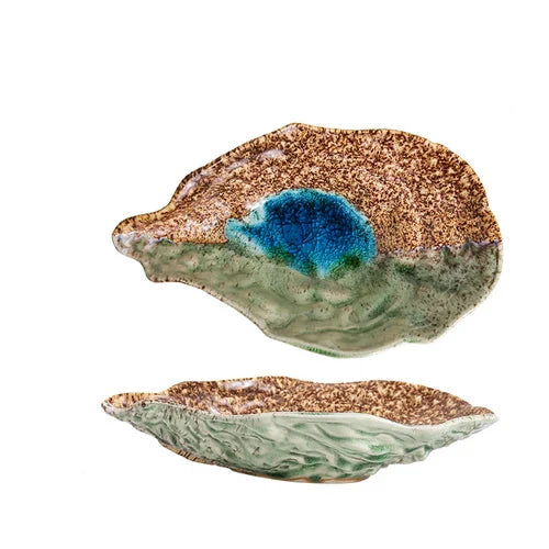 Ceramic Oyster Creative Plate Sushi Sashimi Cold Dish Tableware Plate