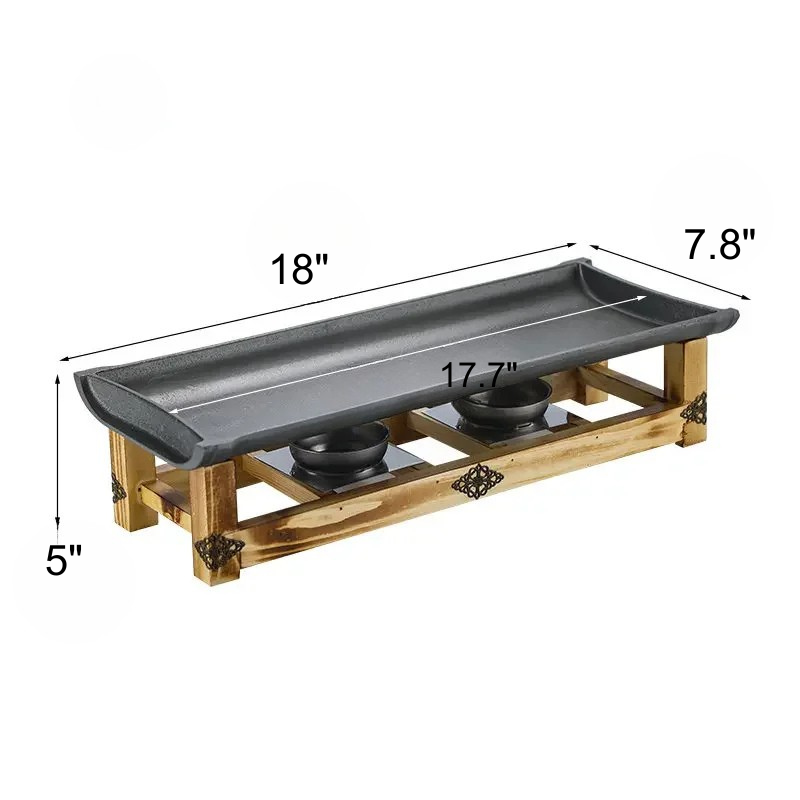 Commercial Non-stick BBQ Plate Baking Pan Grilled Fish Iron Plate