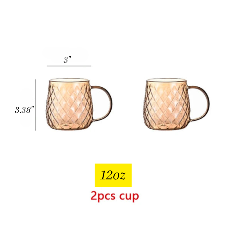 Diamond Texture Surface Glass Kettle Heat-resistant Thicken Glass