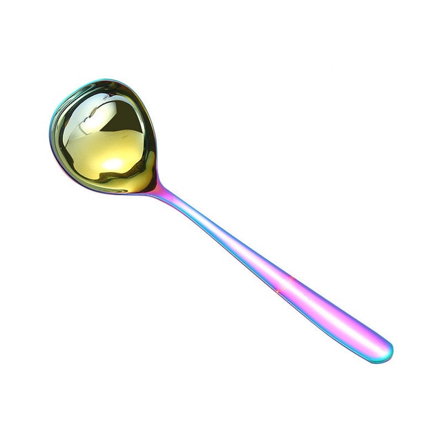 Family Soup Spoon Stainless Steel Kitchen Cooking Spoon Soup Spoon