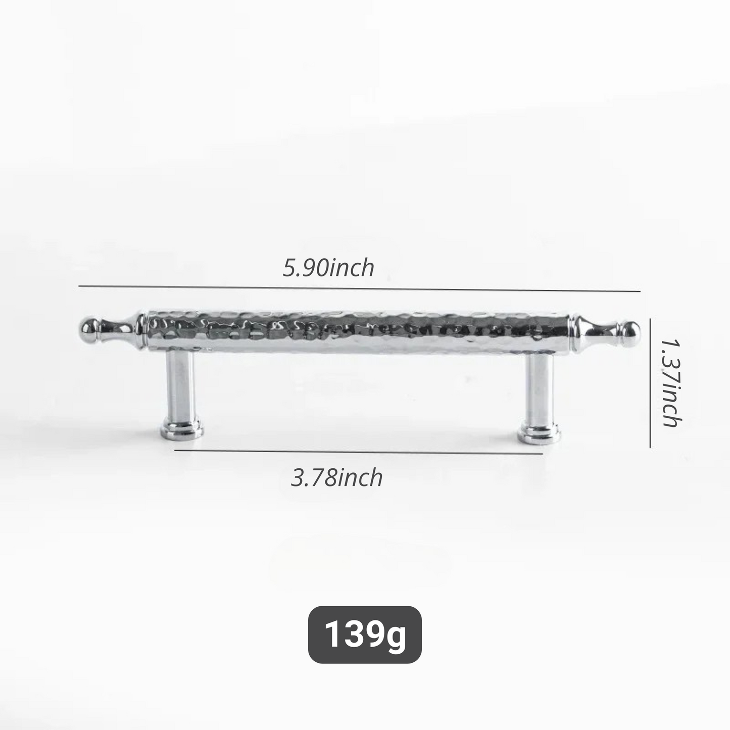 French Handmade Hammer Pattern Cabinet Drawer Door Handle