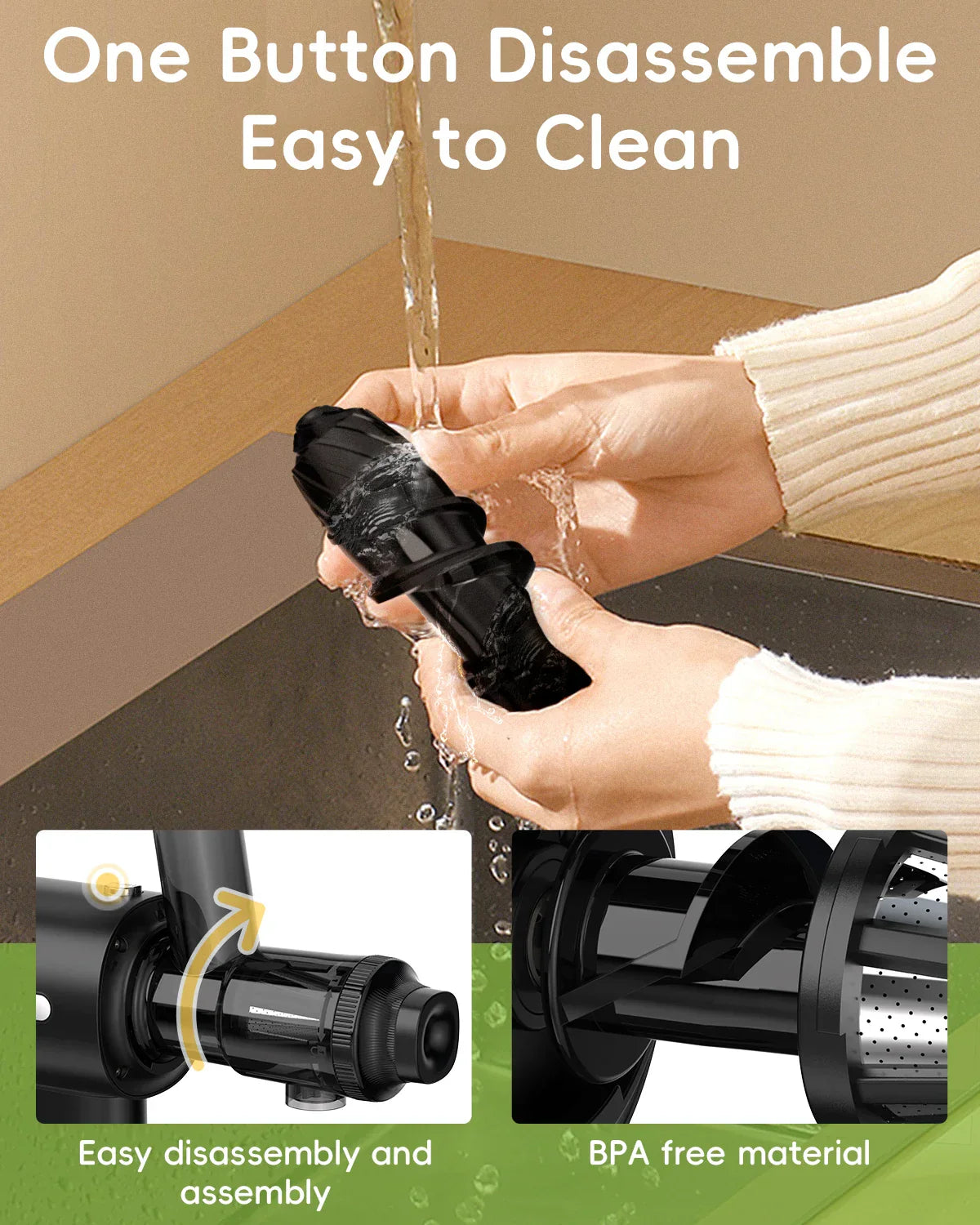 Slow Masticating Juicer Machine with Reverse Function Cold Press Juicer