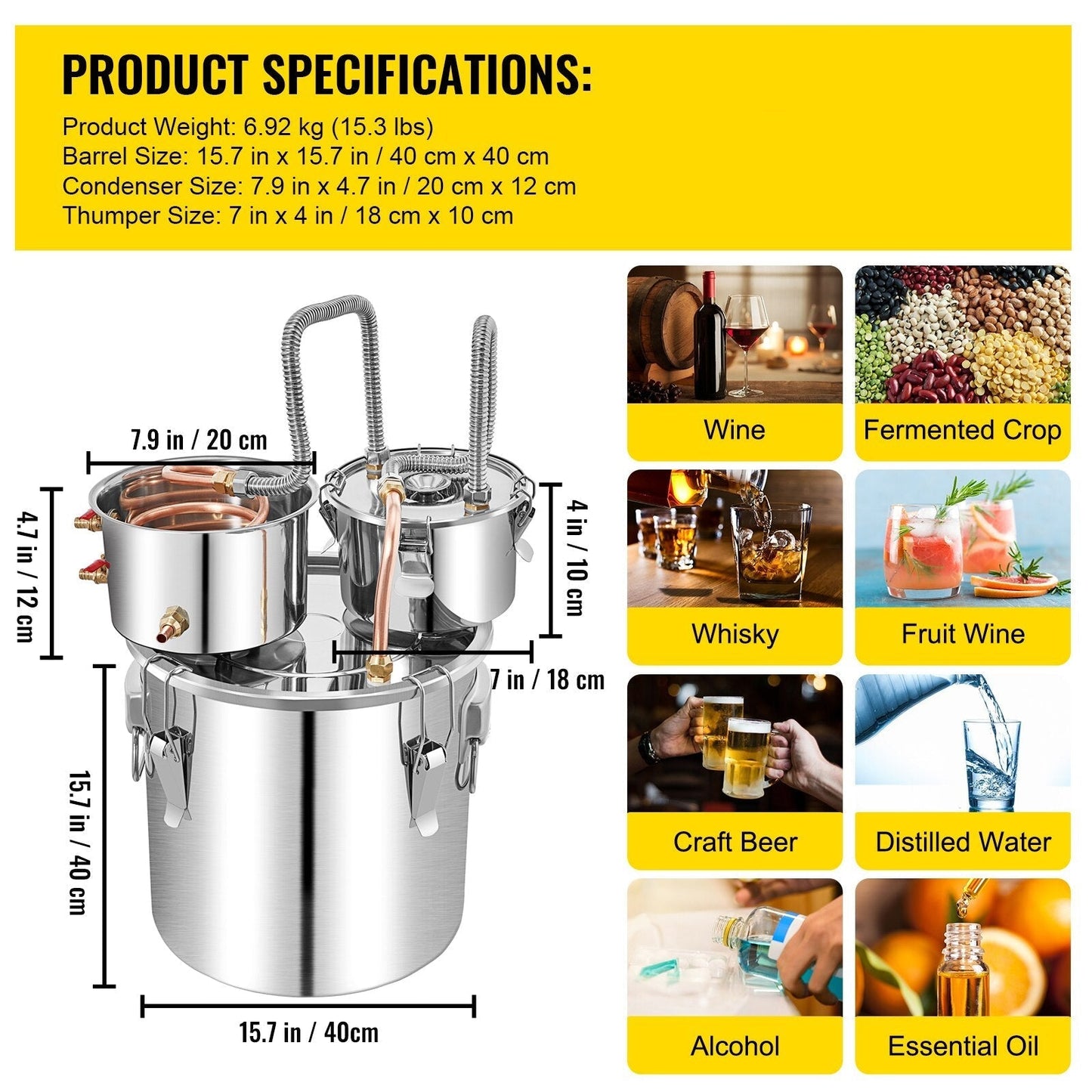 Stainless Steel Brewing Machine For Whisky Wine Beer Dispenser