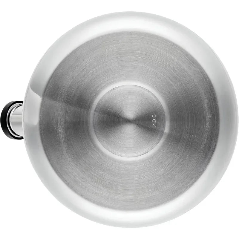 Stainless Steel Egg Shaped Whistling Kitchen Tea Kettle Color Silver