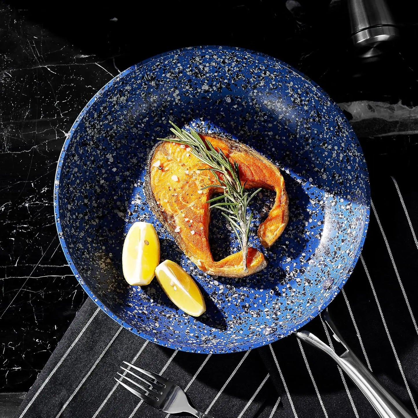 10" Frying Pan with Lid Nonstick Skillet Stainless Steel Handle