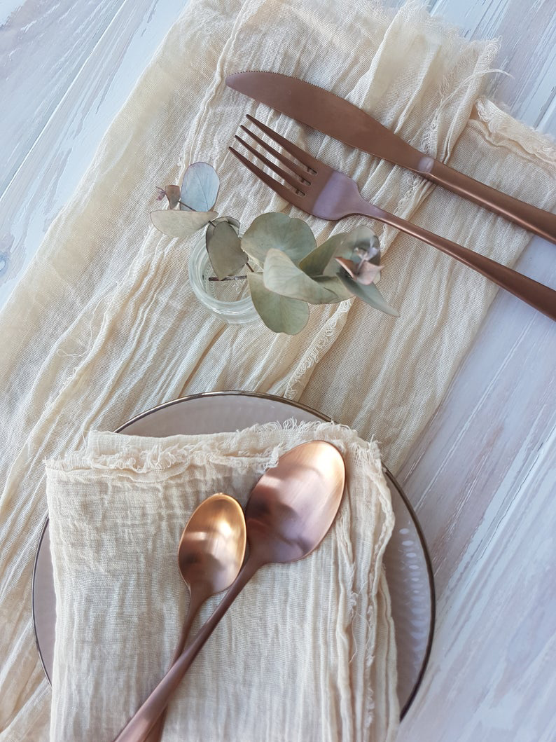 10Pcs Cotton Cheesecloth Gauze Table Napkin Washable Table Napkin