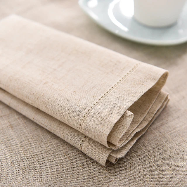 12pcs Linen Party Table Cloth Dinner Napkin Restaurant Napkins