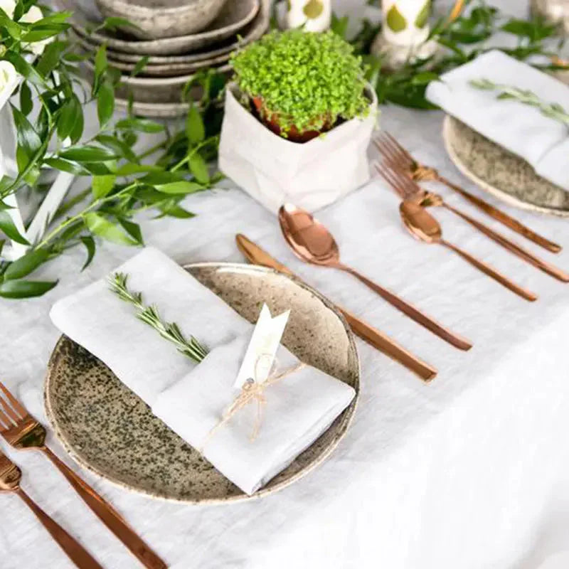 12pcs Napkins Cotton Fabric Napkin Table Dinner Napkins For Party