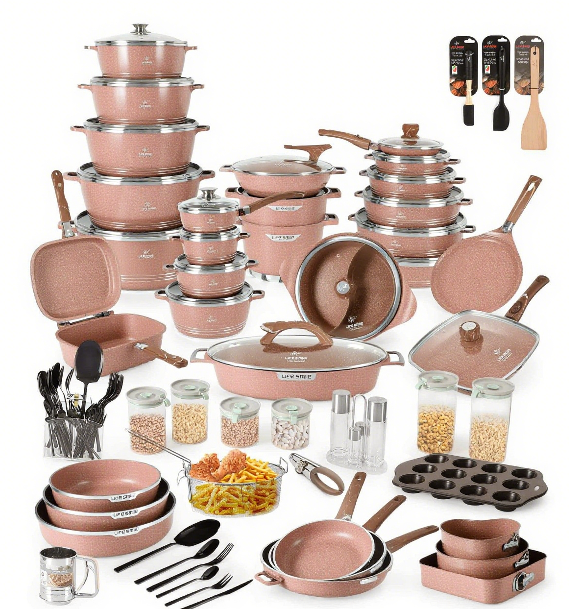 Complete 134 Piece Cooking & Kitchenware Set Premium