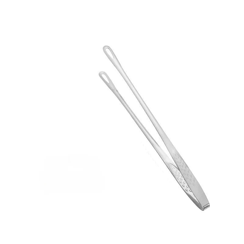 1pc Stainless Steel Kitchen Barbecue Clip Extended Food Clip Utensils