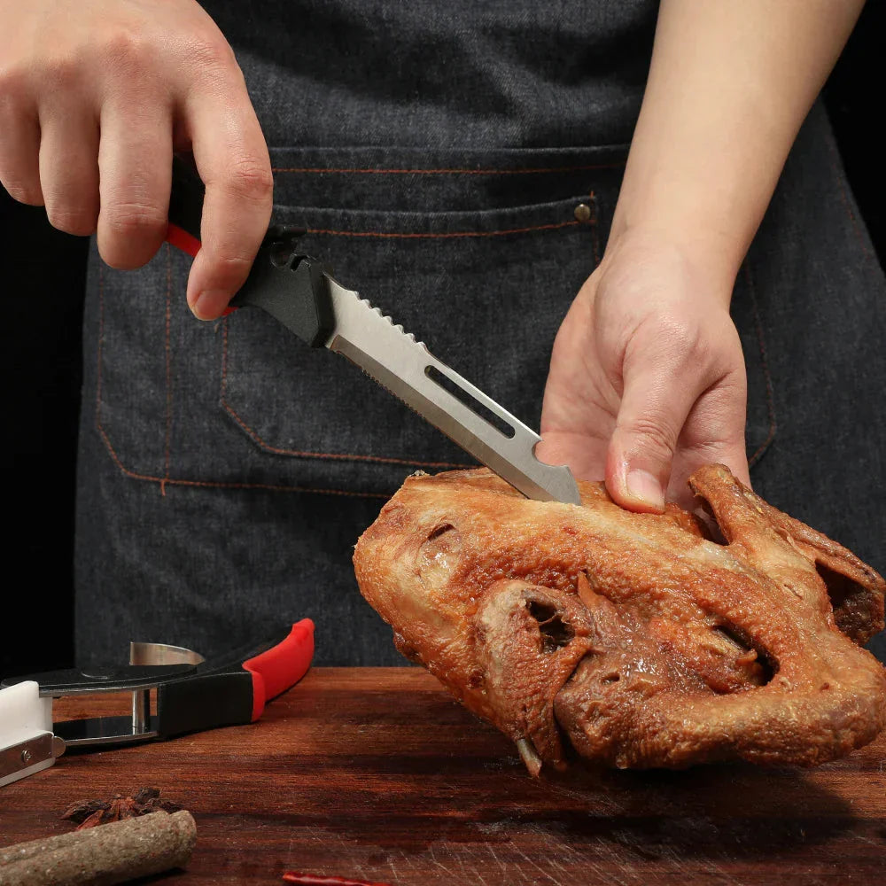 2 in 1 Multifunction Stainless Steel Kitchen Scissor With Handle