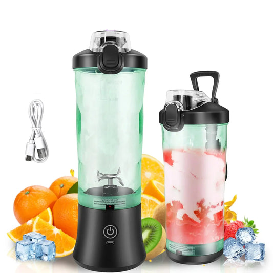 2 in 1 Portable Blender Electric Juicer and Smoothie Mixer Mini Blender