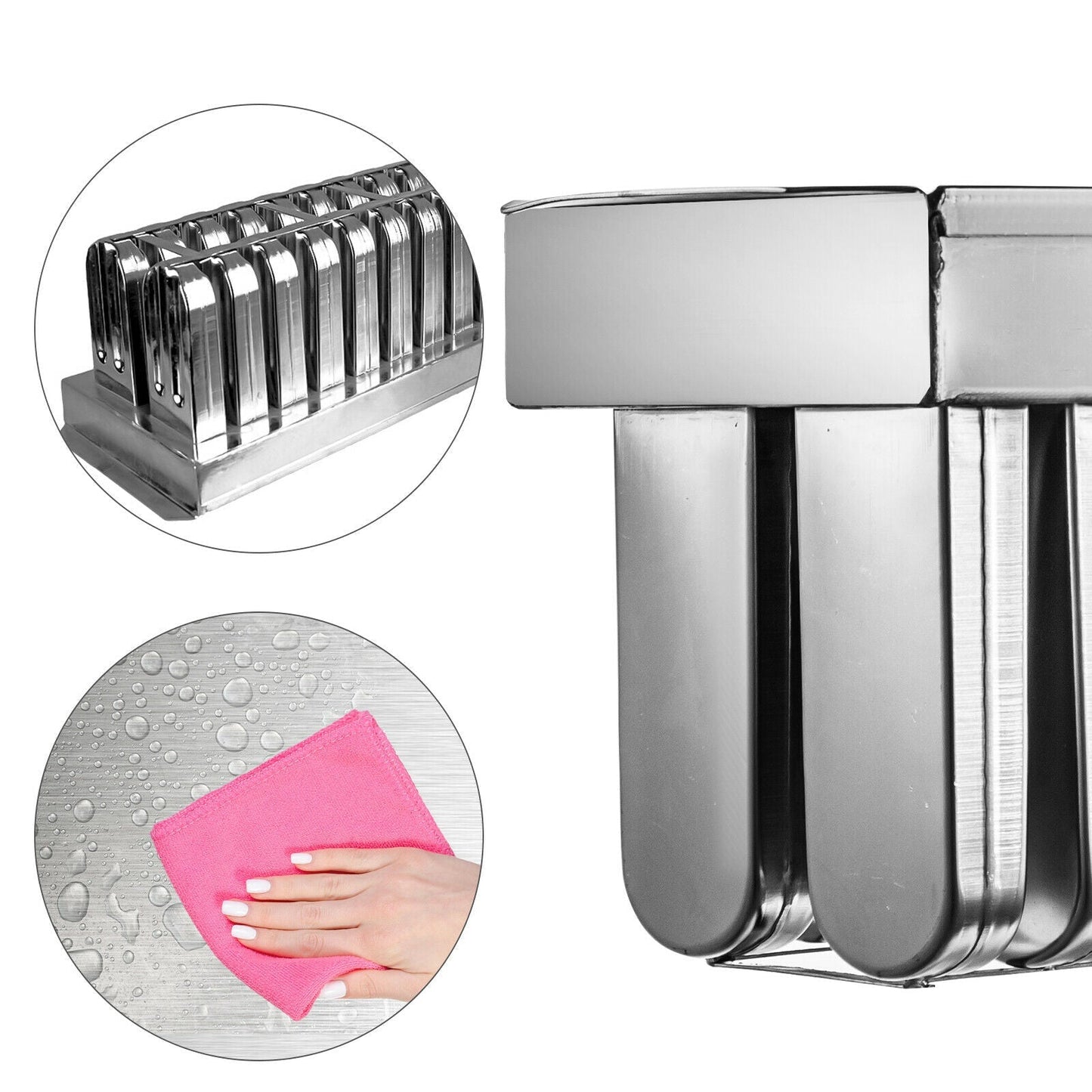 20 Pcs Ice Cream Stick Mold Commercial Stainless Steel Pop Mold