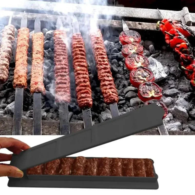 21 Inch Long Flat Stainless Steel Professional Grilling BBQ Skewer