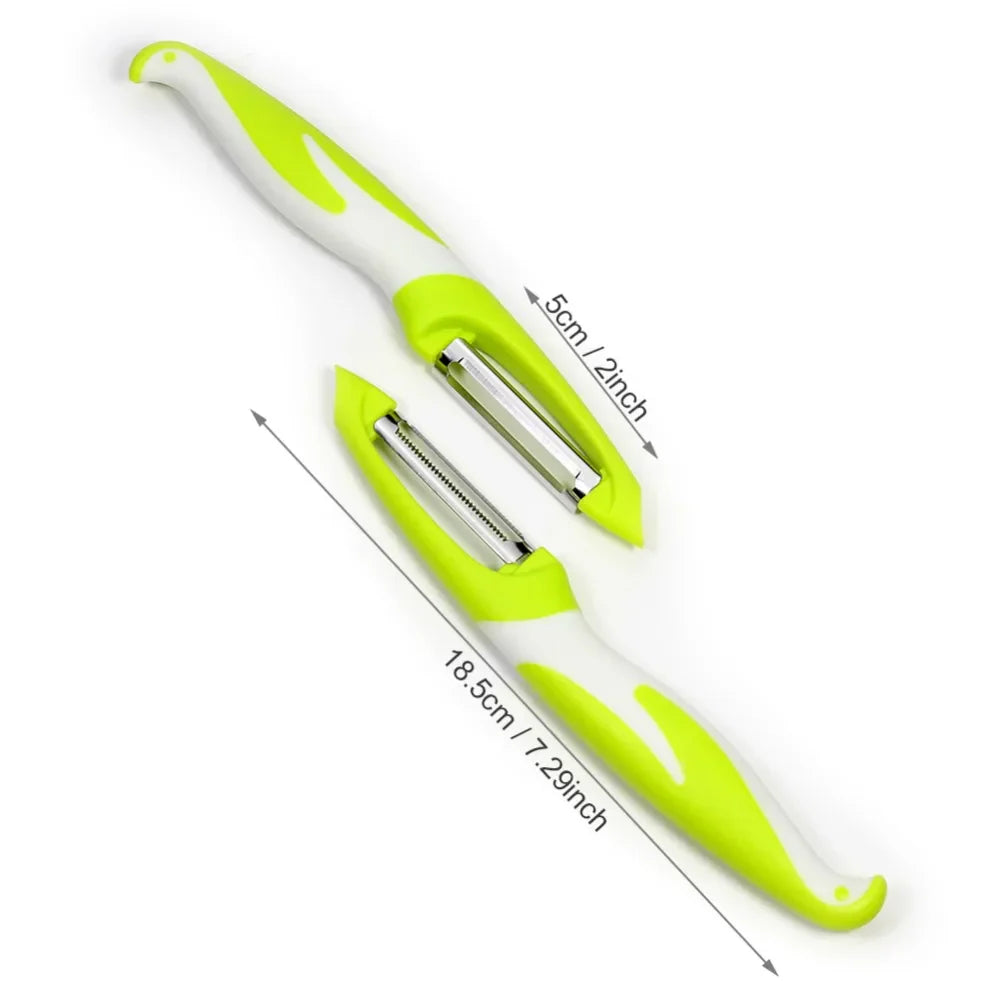 2pcs Ultra Sharp Stainless Steel Blade Fruit and Vegetable Peeler Set
