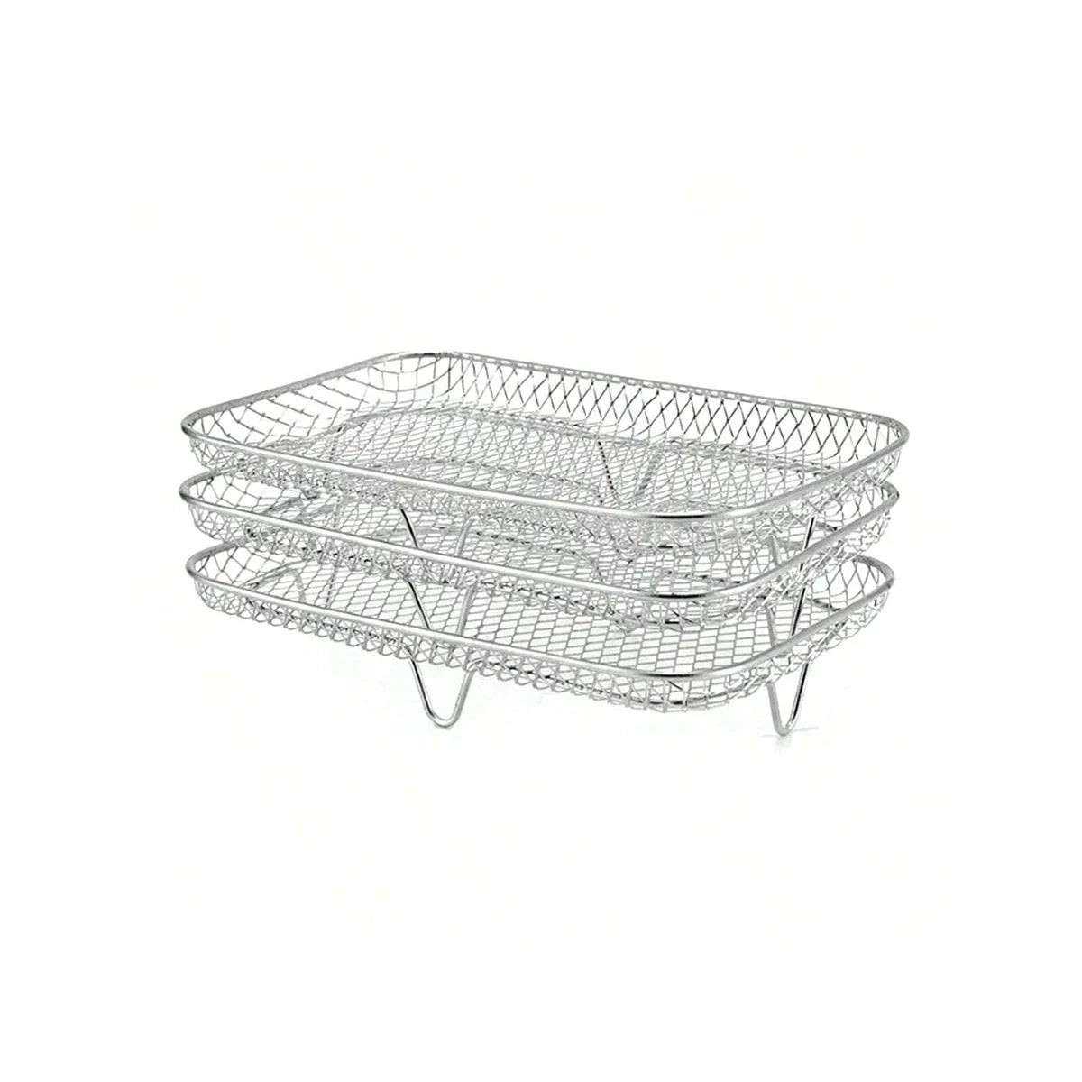 3-Tier Stainless Steel Air Fryer Rack Universal Stackable Accessory