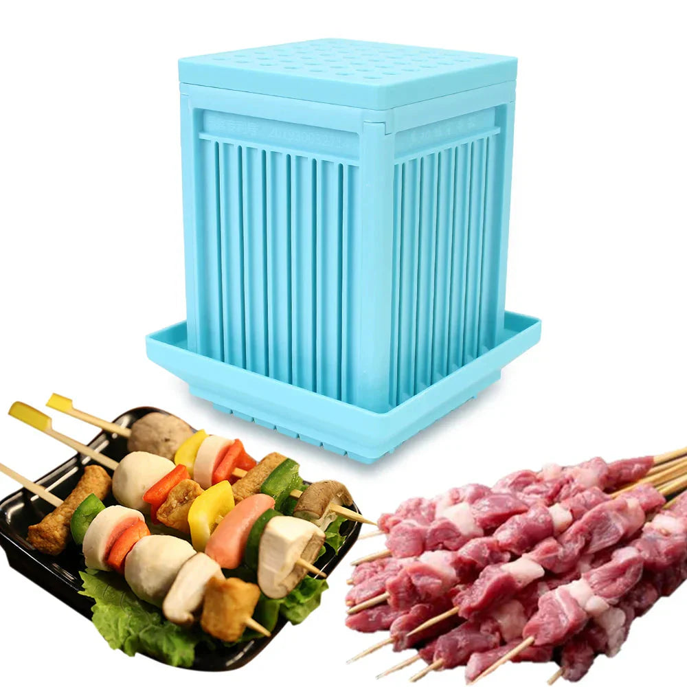 49 Holes Barbecue Accessories Kebab Maker Barbecue Stringer Box