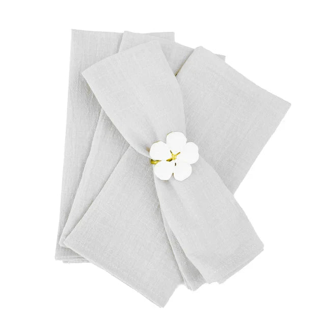 4pcs Cotton Napkin Blue Reusable Décor Retro Napkins