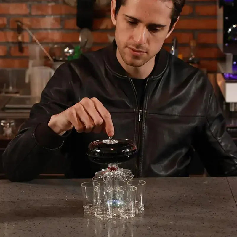 6 Shot Glass Dispenser And Holder Dispenser For Filling Liquids Shots