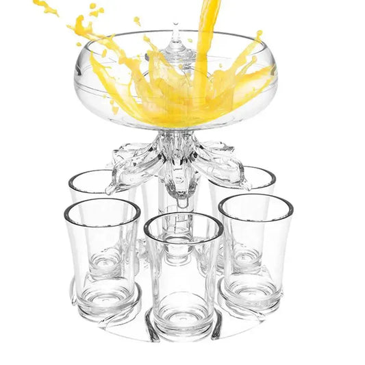 6 Shot Glass Dispenser And Holder Dispenser For Filling Liquids Shots