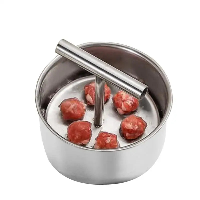 6/12 Hole Stainless Steel Hand Extruded Meatball Press Mold Maker
