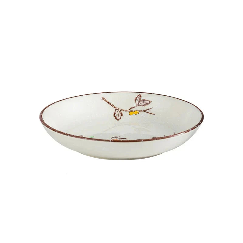 7" and 8" Underglaze Ceramic Round Plate Household Kitchen Tools