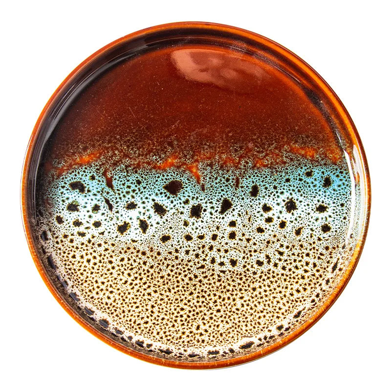 7.5" Ceramic Dumpling Dish Plate Round Tray Dinner Tableware Plate