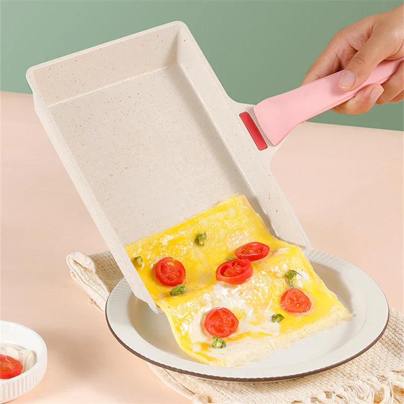 8" Aluminum Square Non Stick Frying Pan Mini Pancake Kitchen Cookware