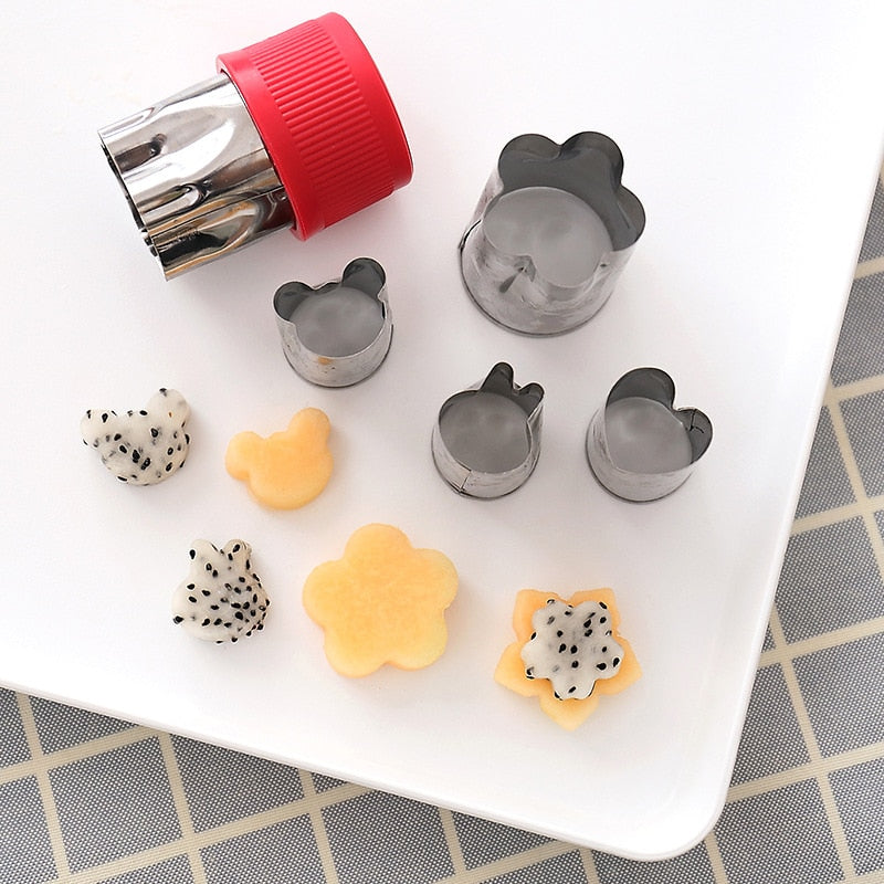 8pcs set Flower Star Shape Vegetable Fruit Cutter Mold Slicer