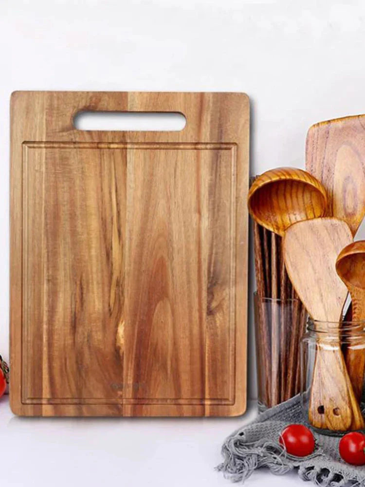 Acacia Wood Cutting Board With Handle Kitchen Chopping Board