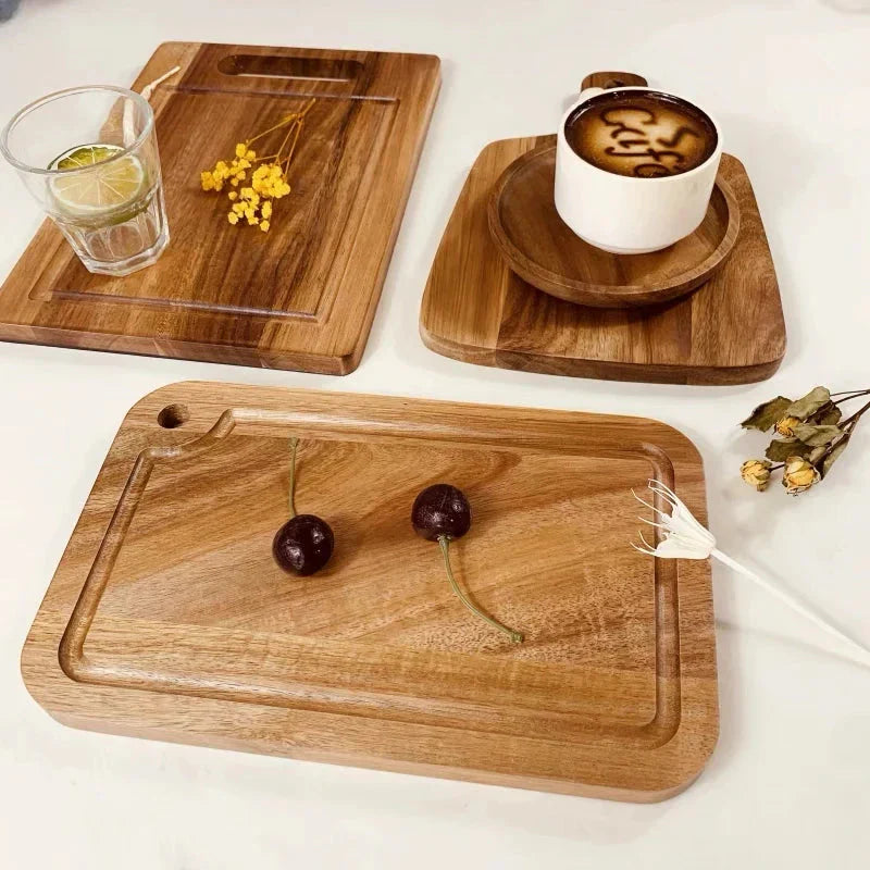 Acacia Wood Cutting Board With Handle Kitchen Chopping Board
