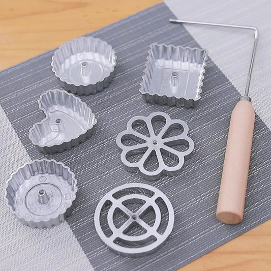 Aluminum Swedish Rosette Iron Maker Waffle Molds Funnel Cake Ring Maker