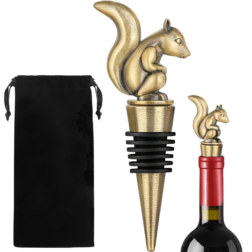 Animal Design Wine Stopper Zinc Alloy Silicone Beverage Bottle Stopper