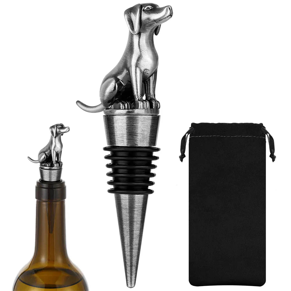 Animal Design Wine Stopper Zinc Alloy Silicone Beverage Bottle Stopper