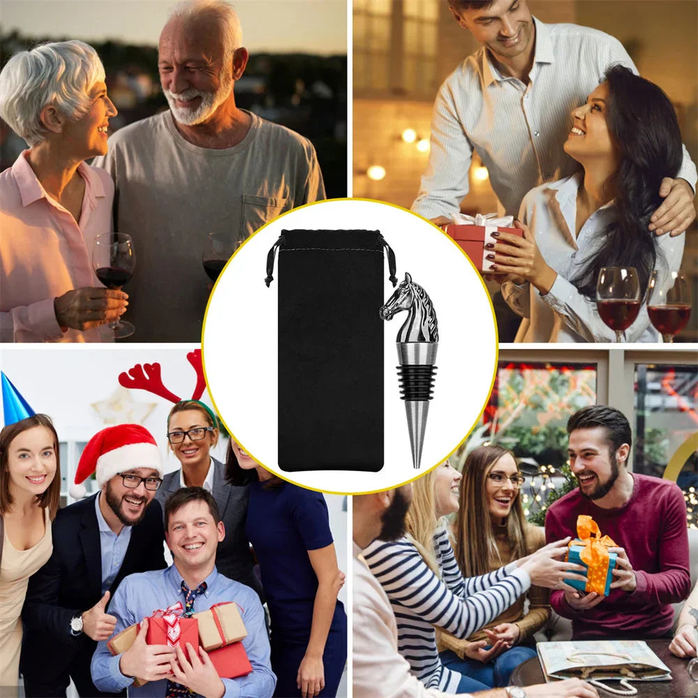 Animal Design Wine Stopper Zinc Alloy Silicone Beverage Bottle Stopper