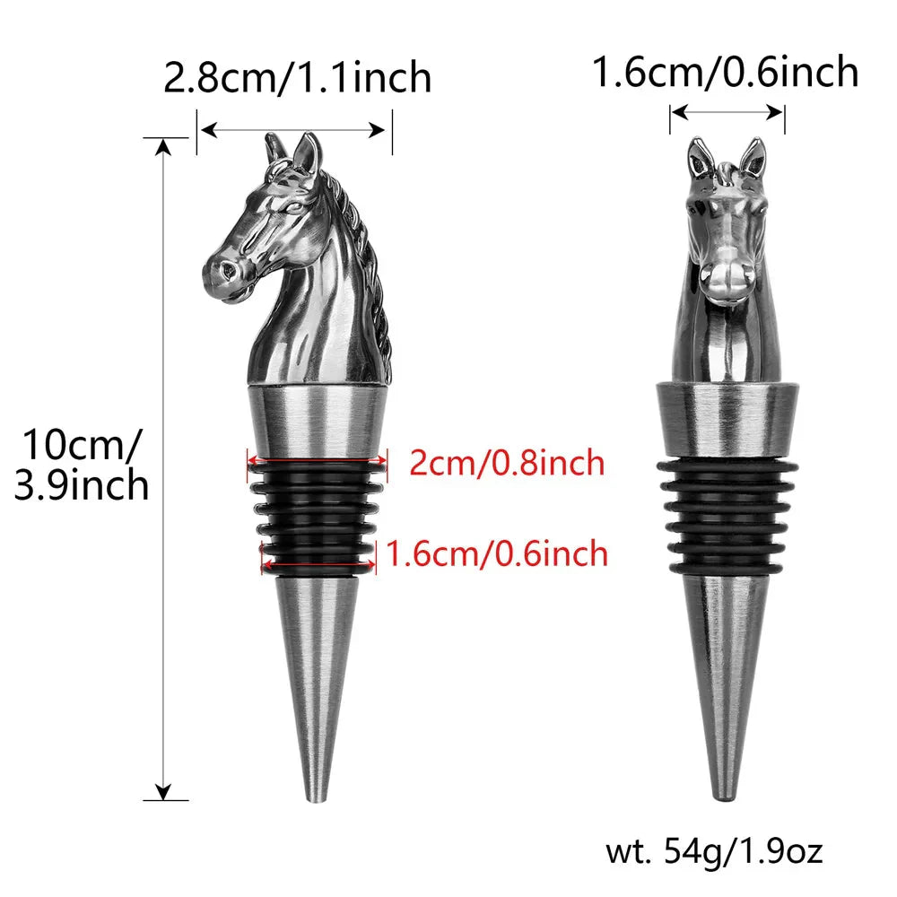 Animal Design Wine Stopper Zinc Alloy Silicone Beverage Bottle Stopper