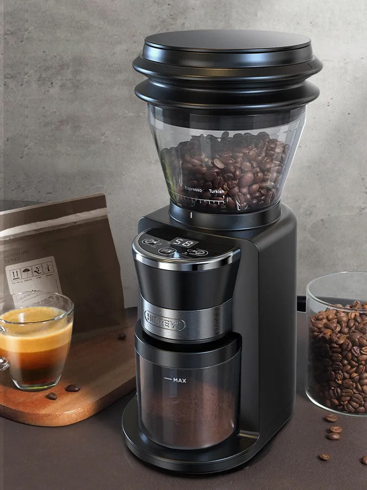 Automatic Burr Mill Electric Coffee Grinder with 34 Gear for Espresso
