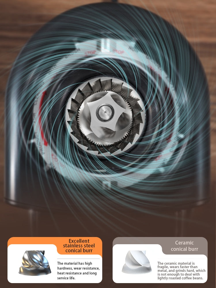 Automatic Burr Mill Electric Coffee Grinder with 34 Gear for Espresso