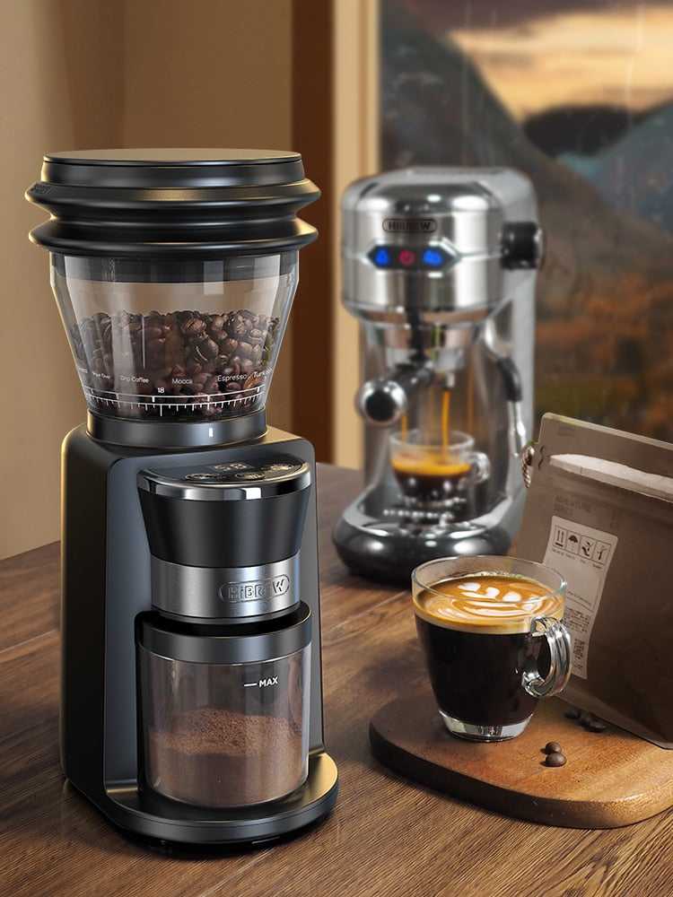Automatic Burr Mill Electric Coffee Grinder with 34 Gear for Espresso