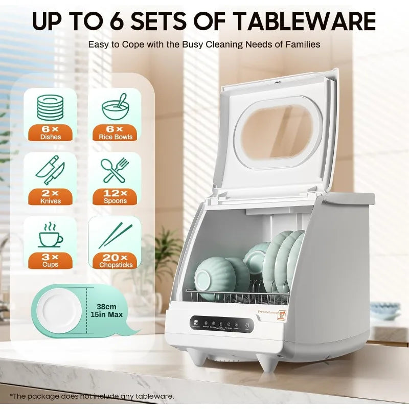 Automatic Dishwashing Machine Portable Spray Deep Cleaning Dishwasher