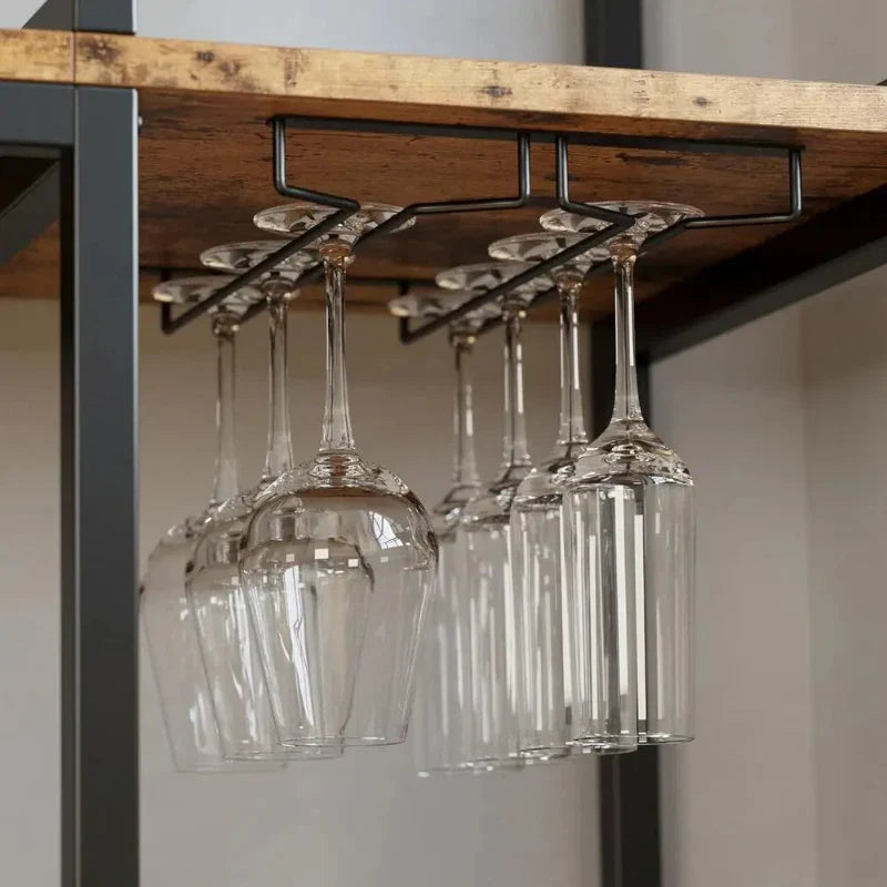 Bakers Rack with Storage Cabinet Power Outlet Kitchen Microwave Stand