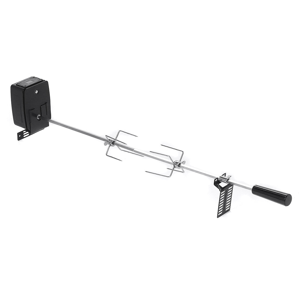 BBQ Grill Motor Meat Forks Set Automatic Spit Rod Rotisserie Kit