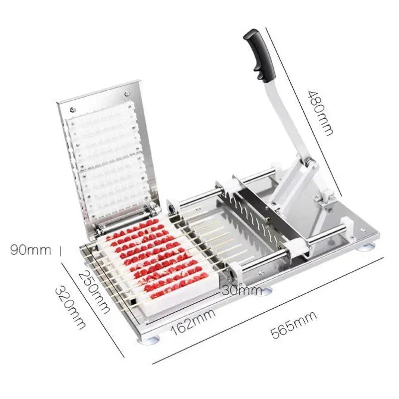 BBQ Semi-automatic Meat Machine Barbecue Skewer Tool Kitchen Accessory