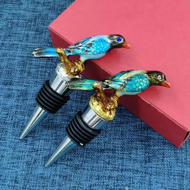 Bird Metal Wine Bottle Stopper Handmade Stopper Home Bar Accessories