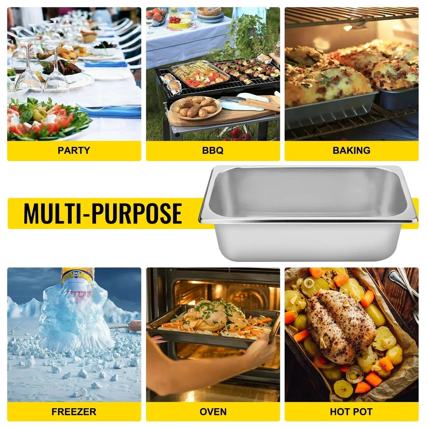 Buffet Chafing Dishes Gastronorm Pans Pans Tray Stainless Steel