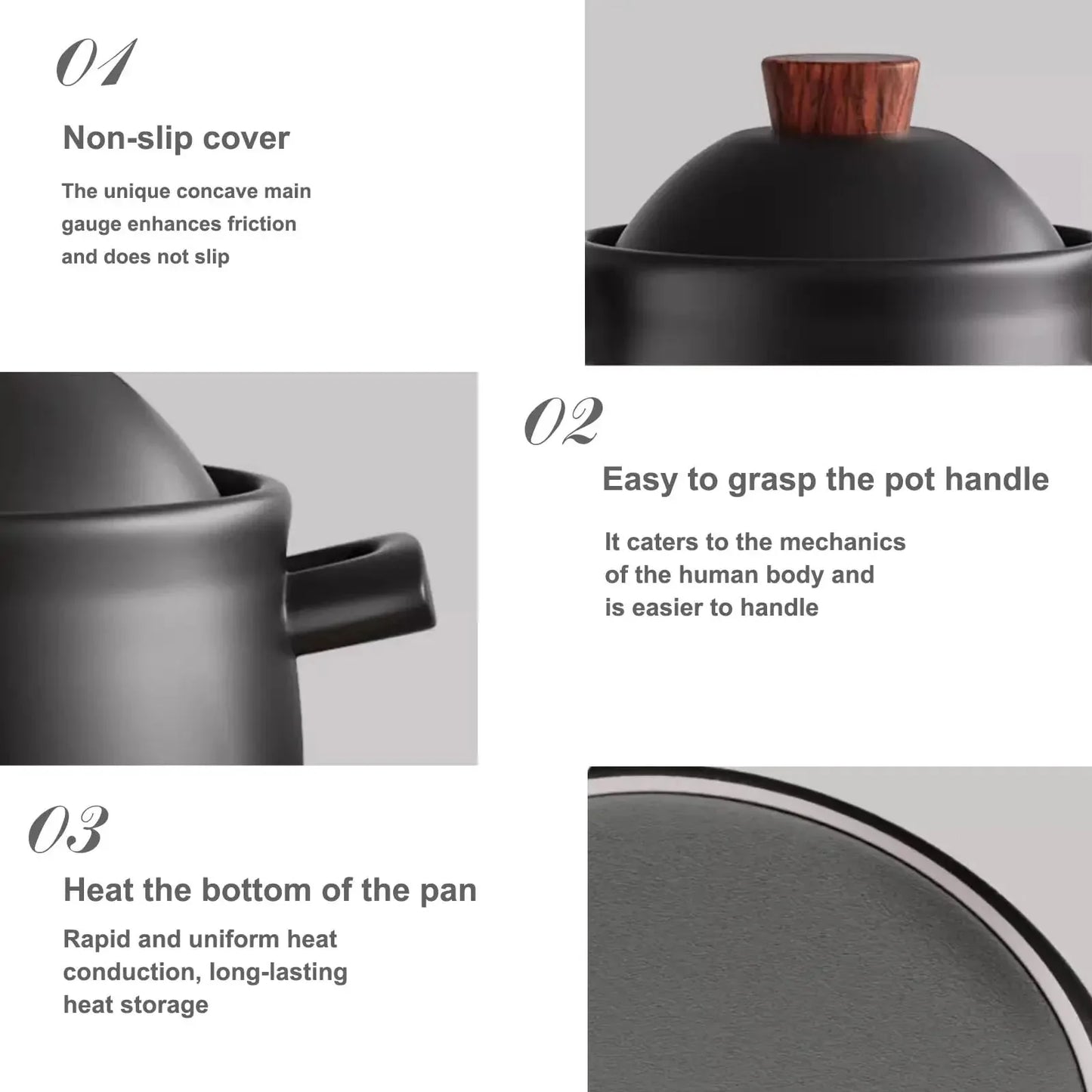 Casserole Stew Pot Ceramic Cookware Soup Cooking Pot Kitchen Crock Pot