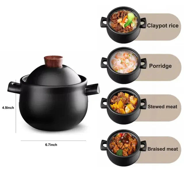Casserole Stew Pot Ceramic Cookware Soup Cooking Pot Kitchen Crock Pot